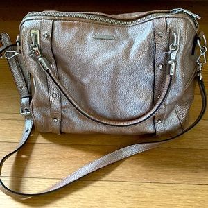 Rebecca minkoff Cupid leather satchel - gold silver metallic